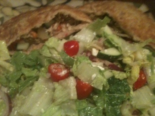 Greek Chicken Pita and Chopped Salad